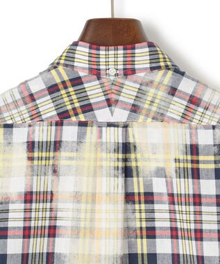 J.PRESS MEN 【J.PRESS ORIGINALS】India Madras Discharge Print Shirt ネイビー系3