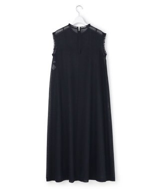 ICB L 【先行予約】サマーレノクロス フレアワンピース ネイビー×ブラック