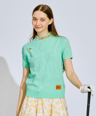 PW CIRCULUS 【手洗い可能】【WOMEN】アニマルドットニットモック ゴルフウェア レディース