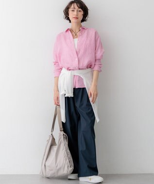 23区 【先行予約】LIBECOリネン ベーシック シャツ ピンク系