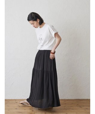 AMERICAN HOLIC ティアードギャザースカート Black