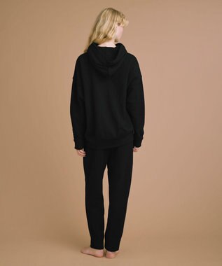 une nana cool 【綿混】あくびのお嬢さんのブークレー裏毛フーディー ブラック