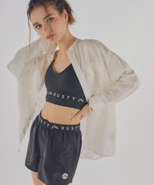 OP／FILA 【RUSTY】ニコちゃんロンT＋ショートパンツ付きビキニ 4点セット水着