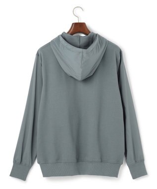 J.PRESS MEN お出かけシーンにも最適【J.PRESS PREMIUM JERSEY】ジャガードリンクス コンビパーカー グレー系