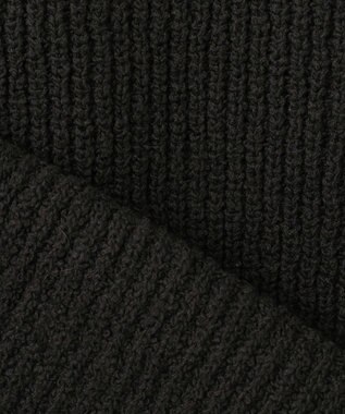 自由区 【洗える】テクスチャーコットンブレンド ビジューデザインニット ネイビー系