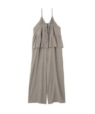 Green Parks ジャガードフリルサロペット Gray