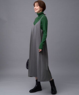 ANY ウールブレンドリブニット グリーン