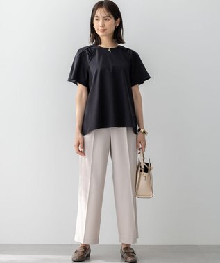 組曲 S 【WEB限定】スムースシルケット カットソー ブラック系