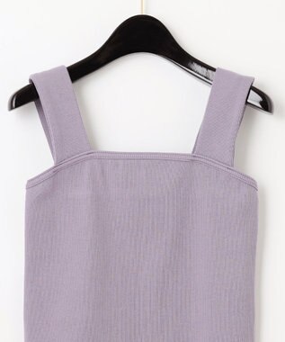 GRACE CONTINENTAL テレコノースリーブトップ ラベンダー