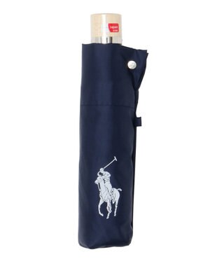 MOONBAT POLO RALPH LAUREN (ポロ ラルフローレン)折りたたみ傘 ワンポイントロゴ／日本製 ネイビーブルー