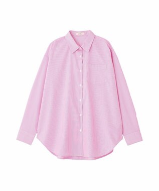 earth music&ecology スタンダードシャツ Stripe Pink