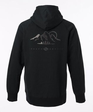 JOSEPH ABBOUD MOUNTAIN 【UNISEX】OG裏毛パイルエンブロイダリー パーカー ブラック系