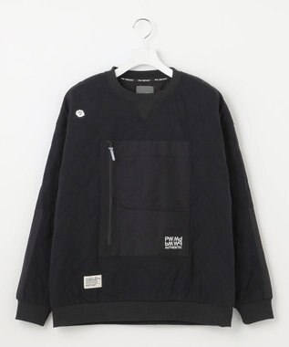 PW CIRCULUS 【MEN】中綿キルトスウェット ブラック系