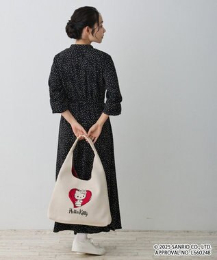 ROOTOTE 8489【A4サイズ収納】IP.ラウンド.ニット.ハローキティ-A 01：アイボリー