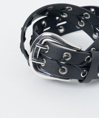 WEGO Lレースアップハトメベルト ブラック