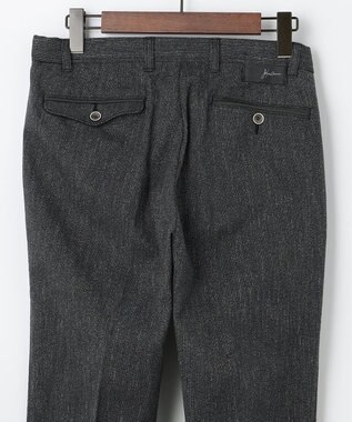 JOSEPH ABBOUD 【キングサイズ・ウエストも伸びる】オーガニックストレッチムリネピケ パンツ ライトグレー系