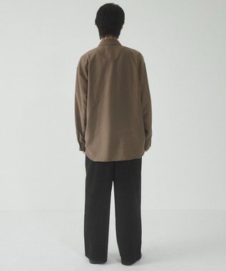 WEGO 【ユニセックス着用ITEM/SMLサイズ展開/冷房対策/紫外線対策】シアーBIGシャツ ブラウン