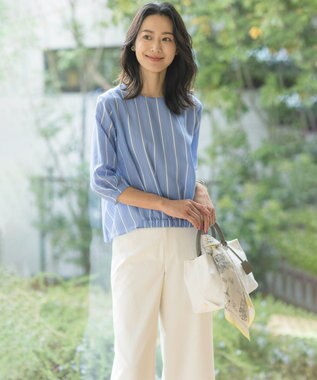 J.PRESS LADIES Sud de la France スクエア スカーフ ライトグレー系5