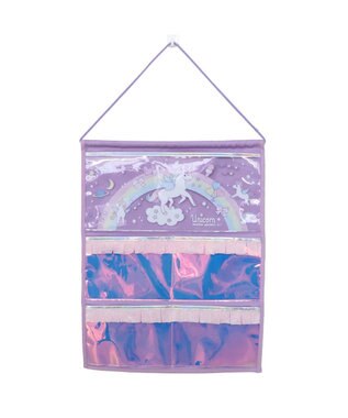 Mother garden マザーガーデン ユニコーン オーロラ ウォールポケット 4ポケット 壁掛けポケット 紫