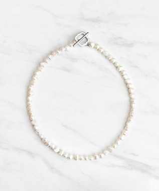 TOCCA OPEN CLOVER PEARL NECKLACE 淡水バロックパール 2WAY ネックレス シルバー系