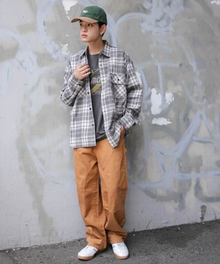 WEGO ワーカーズダブルニーパンツ ブラウン