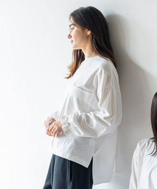 HAAG スマイルコットン LONG SLEEVE SHIRTS カットソー ホワイト