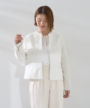 YECCA VECCA ツイードジャケット(2) Off White