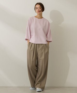 AMERICAN HOLIC ピグメント加工ミニ裏毛半袖プルオーバー Charcoal Gray