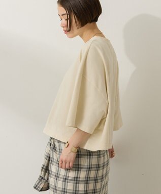 AMERICAN HOLIC ピグメント加工ミニ裏毛半袖プルオーバー Charcoal Gray