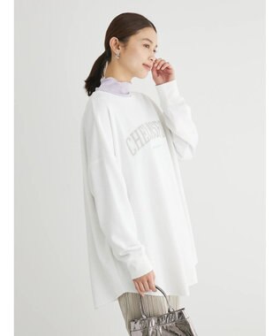 Green Parks ロゴ裏毛チュニック Off White