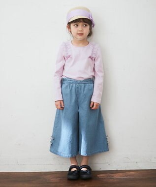 ANY KIDS デニム ガウチョパンツ ブルー