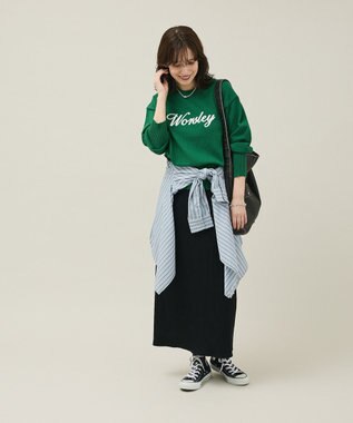 Green Parks ブークレ－ロゴニットプルオーバー Green