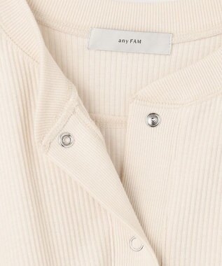 ANY リングドットボタンカーディガン ベージュ