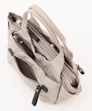 LA BAGAGERIE 【MONICA】ラウンド2WAYミニトートバッグ ライトグレー