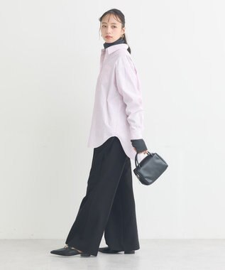 earth music&ecology スタンダードシャツ Stripe Pink