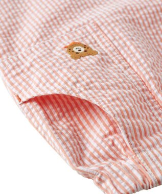 MIKI HOUSE HOT BISCUITS 【80-120cm】サッカー素材 5分丈パンツ オレンジ