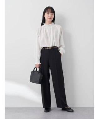 earth music&ecology Ｔ／Ｒストレートパンツ Black