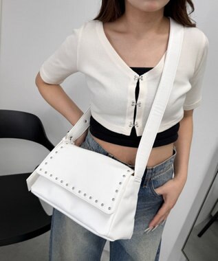 WEGO フラップスタッズショルダー ホワイト