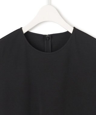 ICB L 【人気のため新色追加・洗える】 ジャージコンビドレス ブラック×セルリアン系