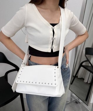 WEGO フラップスタッズショルダー ホワイト