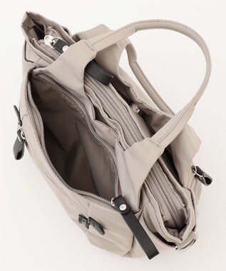 LA BAGAGERIE 【MONICA】ラウンド2WAYミニトートバッグ ライトグレー