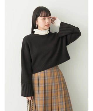 earth music&ecology ワイドスリーブプルオーバー Black