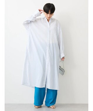 AMERICAN HOLIC 丈違いラメストライプワンピース Stripe Ivory