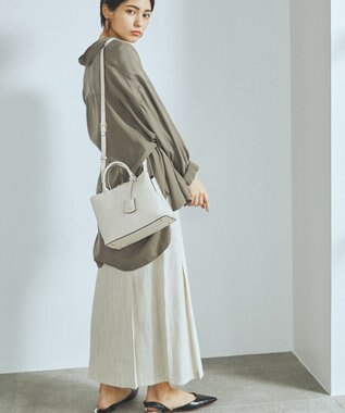 TOPKAPI 【TREASURE TOPKAPI】フロントステッチ レザーミニショルダーバッグ クリーム