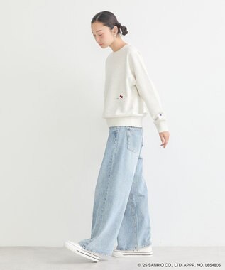 earth music&ecology チャンピオン　ハローキティ×ｅｍａｅ裏毛プルオーハ Oatmeal