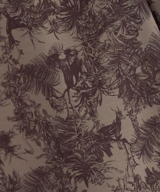 YECCA VECCA サファリ柄フレアシャツワンピース Beige