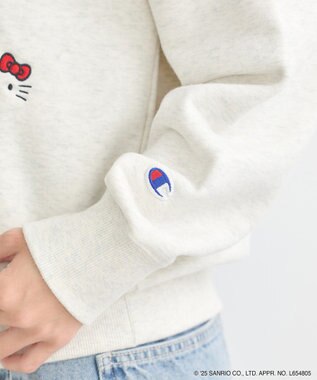 earth music&ecology チャンピオン　ハローキティ×ｅｍａｅ裏毛プルオーハ Oatmeal