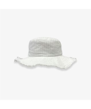 林八百吉商店 un chapeau  デニムフリンジハット ホワイト