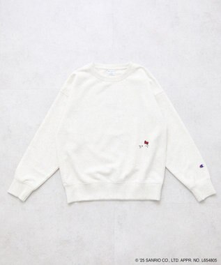 earth music&ecology チャンピオン　ハローキティ×ｅｍａｅ裏毛プルオーハ Oatmeal
