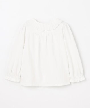 組曲 KIDS 【100㎝】プリーツカラー ブラウス オフホワイト系